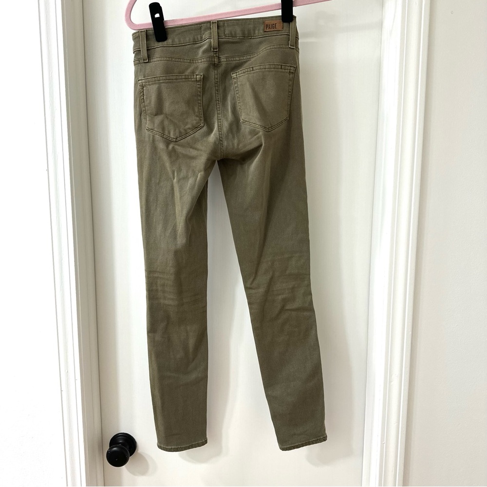 Paige Olive Green Verdugo Ankle Pants, Size 26 - Picture 8 of 8